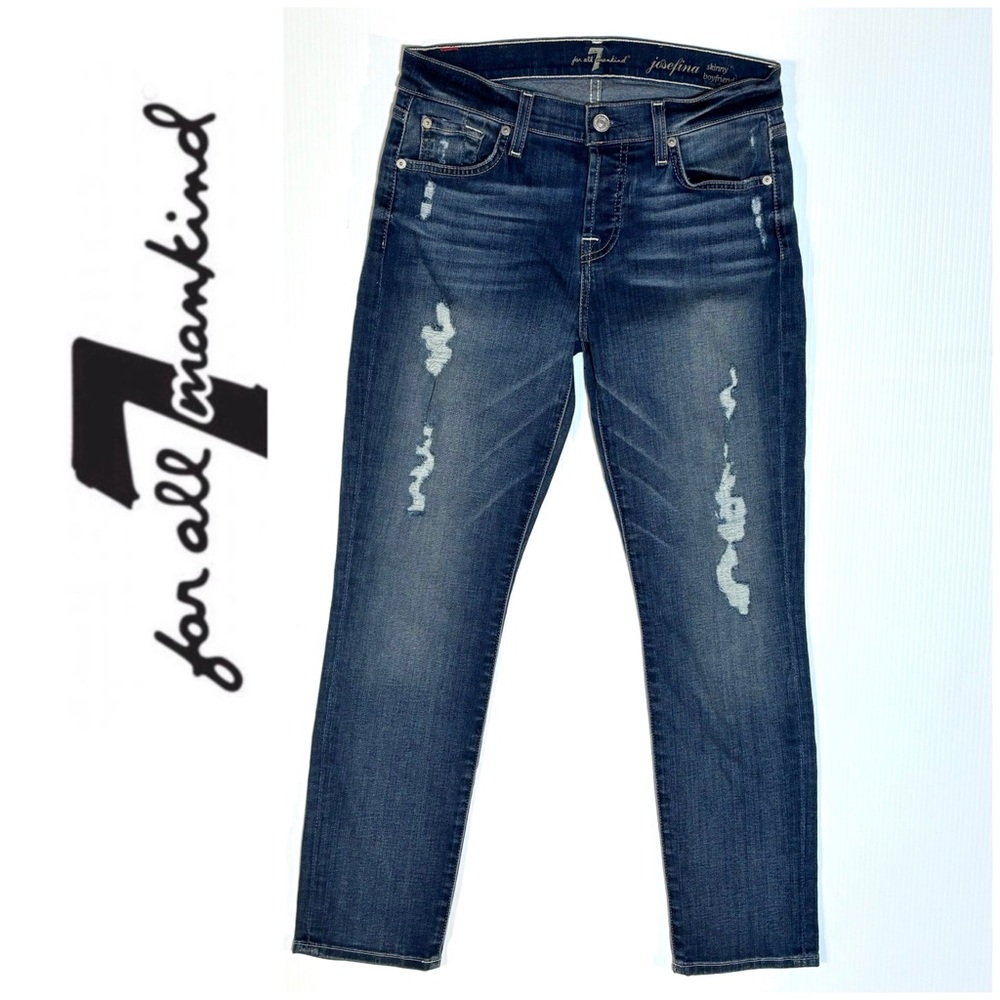 7 for All Mankind Josefina skinny Boyfriend Jeans 25